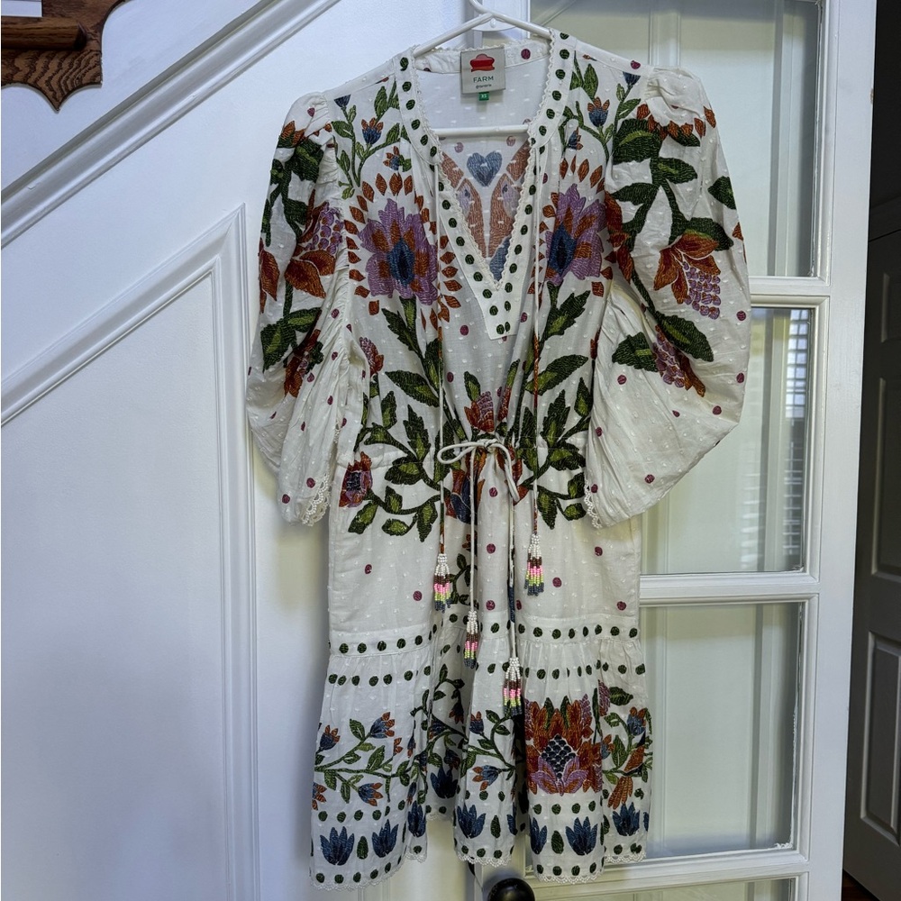 Farm Rio summer garden mini dress